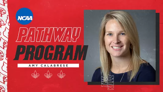Amy Calabrese (pictured) was selected to participate in the NCAA Pathway Program.