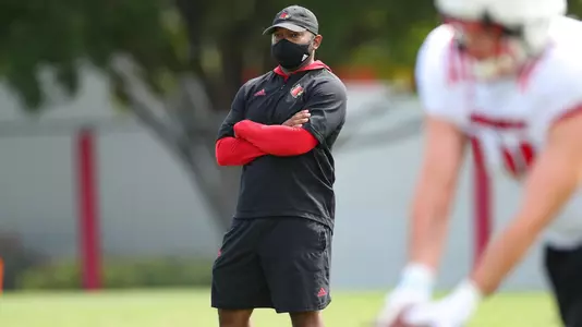 Bryan Brown overlooks practice