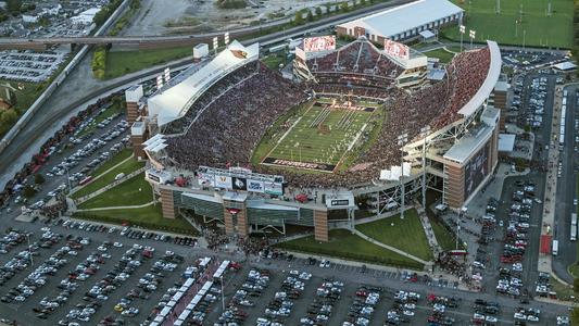 Aerial photo of Cardinal Stadium in 2019