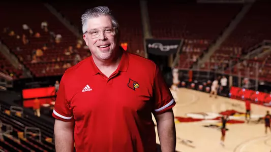 Lance McGarvey is UofL's new men's basketball public address announcer