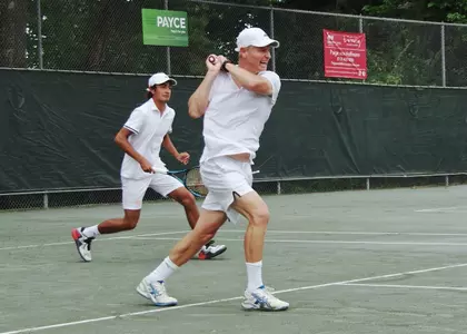 Alex and Michael Wesbrooks play a doubles match