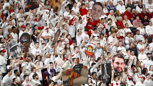 UofLStudent Section during the Cardinals game at KFC YUM! Center
