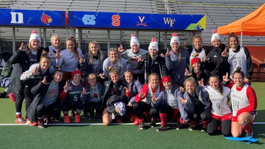 Field Hockey Team group photo at ACC practice