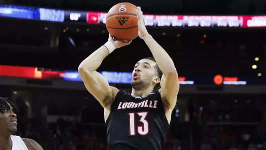 Jarrod West shoots against NC State at PNC Arena on Dec. 4.