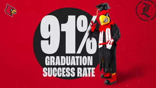 UofL has matched a record 91% graduation success rate, as noted in this graphic.