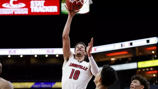 Samuell Williamson puts up a shot during the game against Georgia Tech on February 1st, 2021.
