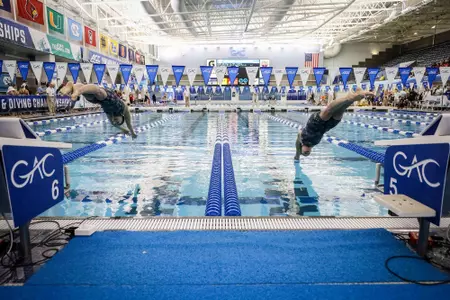 Abby Hay and Maria Sumida blast off the blocks