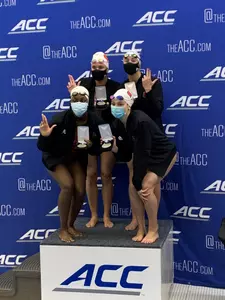 400 Medley Relay Bronze Medal  Podium