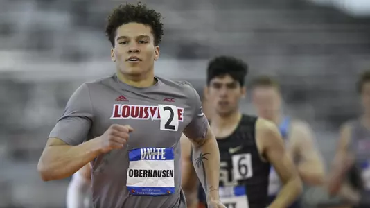 Micah Oberhausen earns the silver medal in the heptathlon at the ACC Indoor Championships