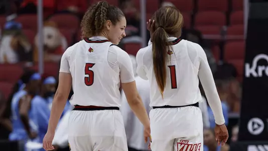 Dana Evans Mykasa Robinson Louisville Women's Basketball