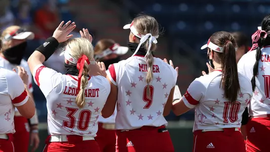 during the Gators' game against the Louisville Cardinals on Saturday, February 27, 2021 at Katie Seashole Pressly Softball Stadium in Gainesville, FL / UAA Communications photo by Sydney Calle