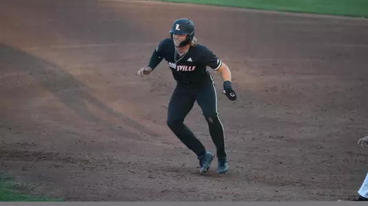 Lucas Dunn running the bases at Virginia.