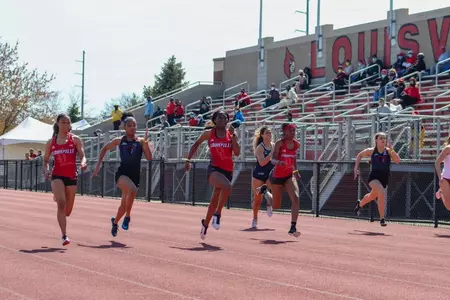 Women's 100m dash at Louisville Invitational
