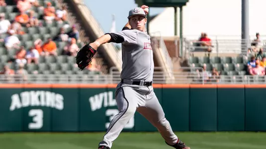 Luke Seed pitching at Virginia.