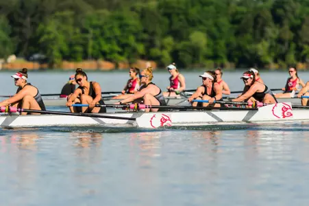 Varsity 8 Boat rows at ACC