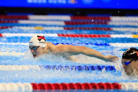 Zach Harting swims the butterfly