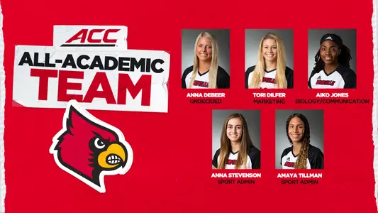 Graphic with headshots of All ACC Academic