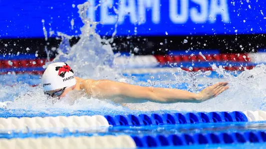 zach Harting swims the butterfly at the Olympic trials