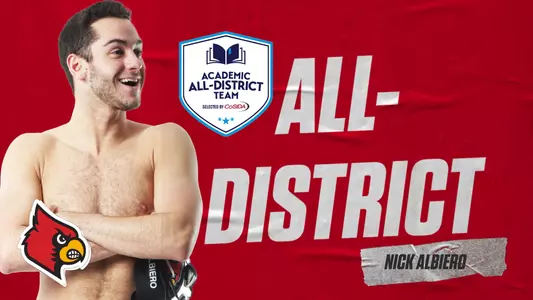 Nick Albiero All Academic District graphic