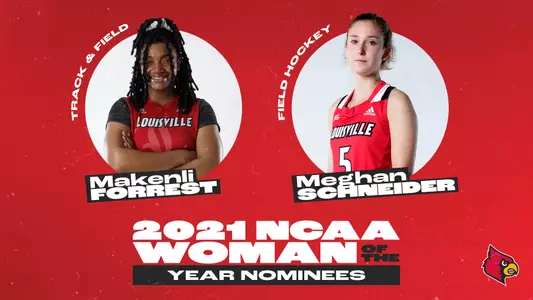Makenli Forrest, Meghan Schneider NCAA Woman of the Year nominee graphic