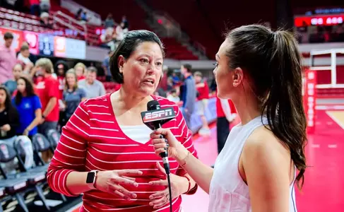 Linda Hampton Keith is interviewed by ESPN