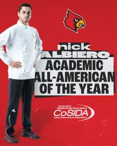 Graphic for Nick Albiero Academic All-American of the Year