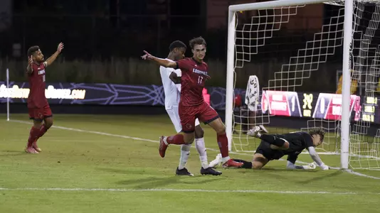 Nico Diaz after scoring a goal against Boston College.