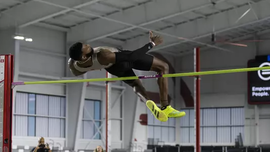 Trey Allen clears the high jump at Cardinal Classic