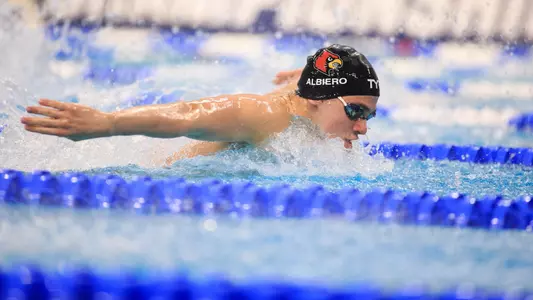 Nick Albiero swims the butterfly.