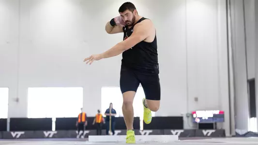 Bryan Hudson shot put at Hokie Invitational