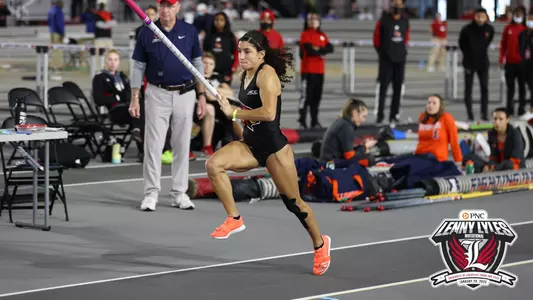 Gabriela Leon competes in pole vault at PNC Lenny Lyles Invitational
