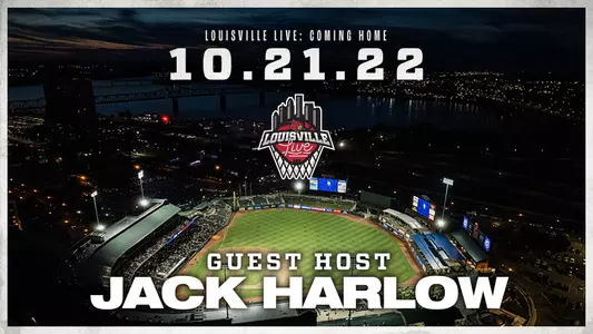 A graphic announcing Jack Harlow as the special guest host for Louisville Live.