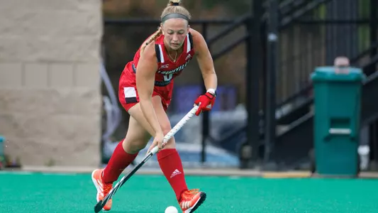 Kelsey McCrudden moves the ball down the field