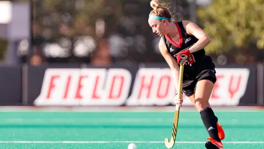 Minna Tremonti takes the ball against Ball State