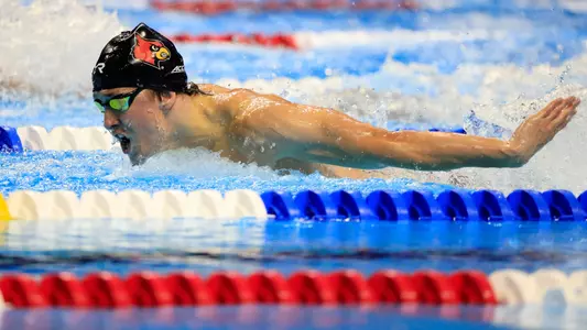 Dalton Lowe swims the butterfly