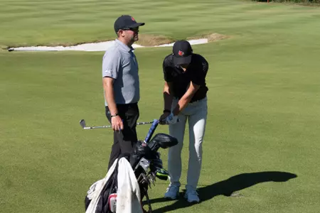 Jiri Zuska and Ryan Hand during the Blessings Intercollegiate Tournament in Arkansas on October 11.
