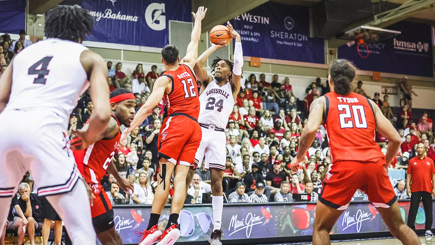 Jae'Lyn Withers shoots against Texas Tech in the Maui Invitational.