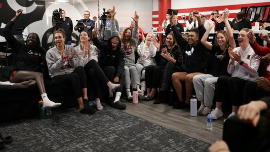 Louisville team cheers at selection show 