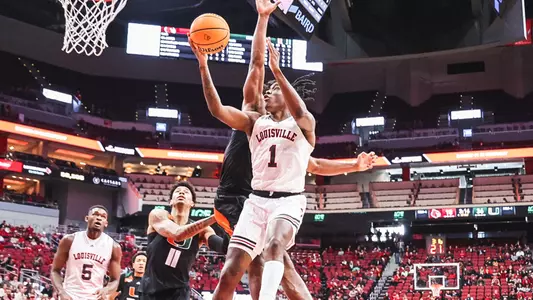 Mike James attacks the basket against Miami at the KFC Yum! Center