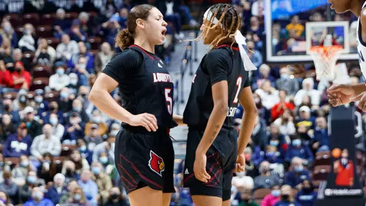 Ahlana Smith Mykasa Robinson Louisville Women's Basketball