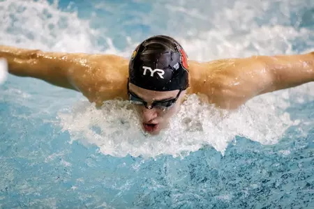 Nick Albiero swims the butterfly.