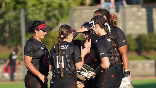 Softball Team, huddle