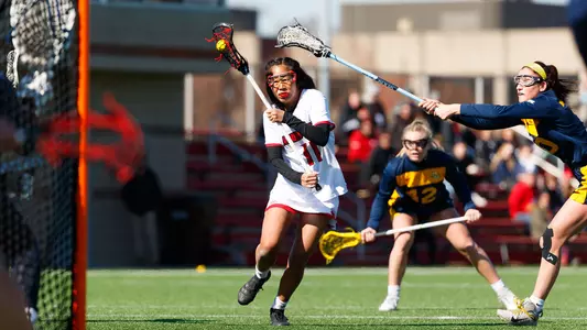 Kokoro Nakazawa attacks the goal on a free position vs. Marquette