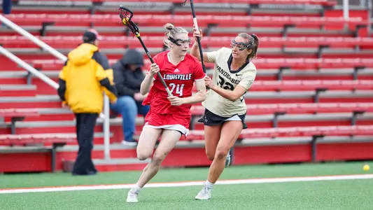 Sarah Blalock advances the ball down field vs. Vanderbilt