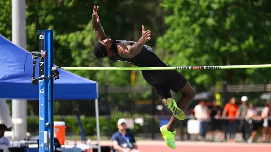 Trey Allen clears the high jump at ACC Championships