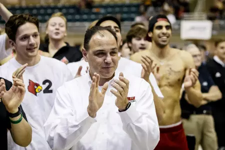 Arthur Albiero applauds on deck at ACC Championships