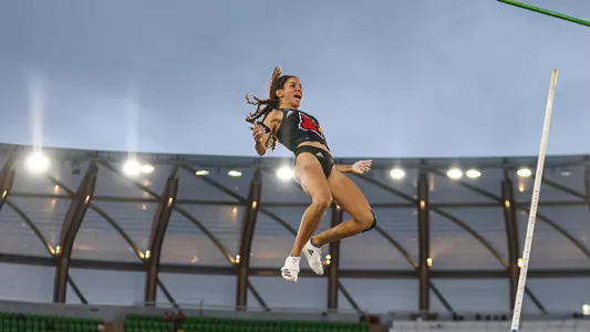 Gabriela Leon celebrates national title clearance at NCAA Championships