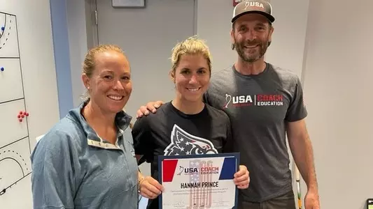 Hannah Prince with USA Field Hockey Coaching Certificate