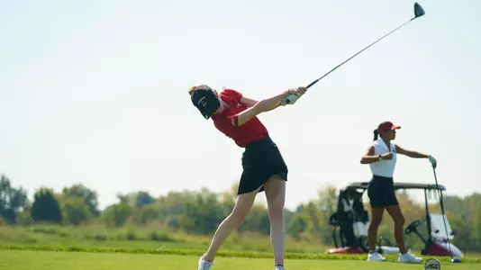 Carmen Griffiths swings through on a drive