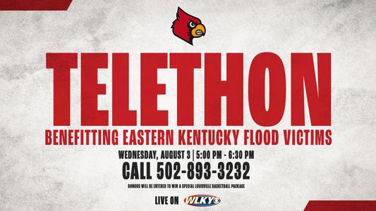 UofL's men's basketball team will participate in a telethon to benefit eastern Kentucky flood victims on Aug. 3.
